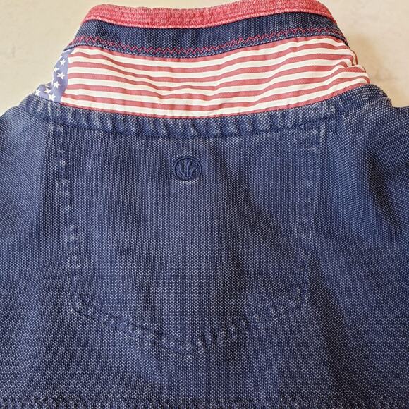 FAT FACE The Airlie USA 1/4 Zip Pullover Jacket Sweatshirt Men's XL Red Blue - Picture 8 of 13